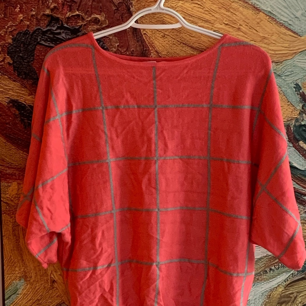Dolman sleeve striped sweater